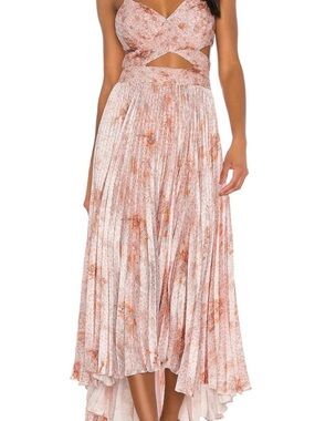 AMUR Lumi Cutout Pleated Dress